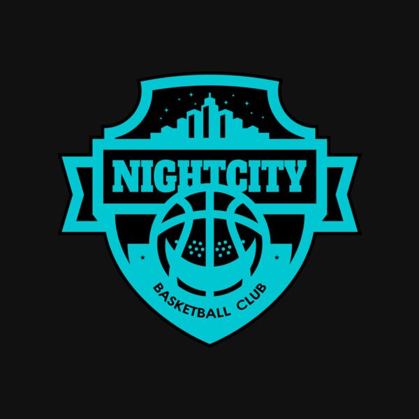 Night city Basketball club logo template Thumbnail
