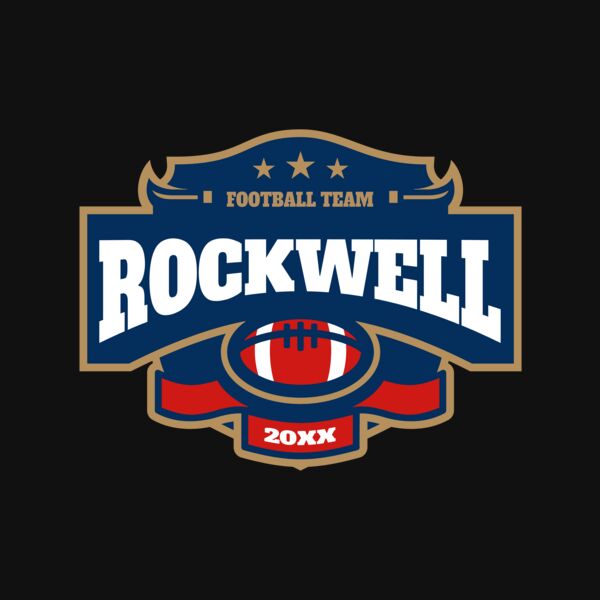 Rockwell Football team logo template Thumbnail