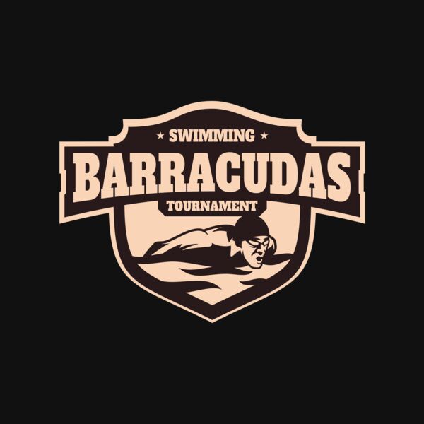 Barracudas Swimming Tournament logo template Thumbnail