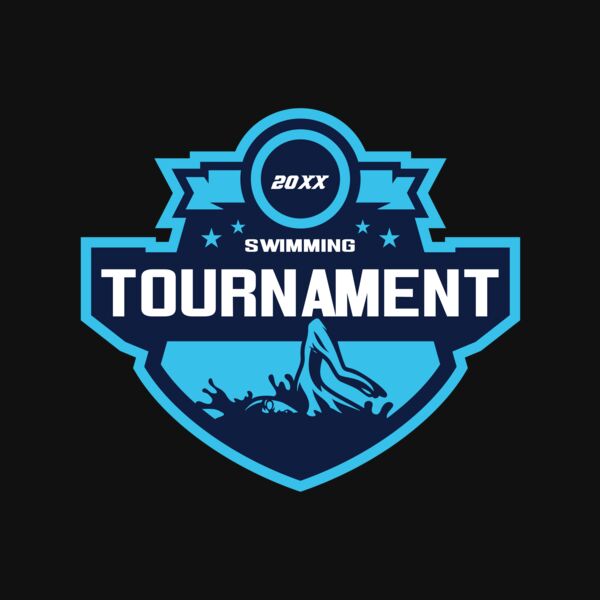 Swimming Tournament logo template Thumbnail