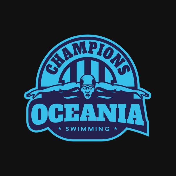 Oceania Champions Swimming logo template Thumbnail