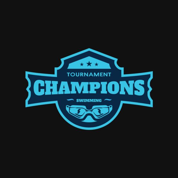 Champions Tournament Swimming logo template Thumbnail