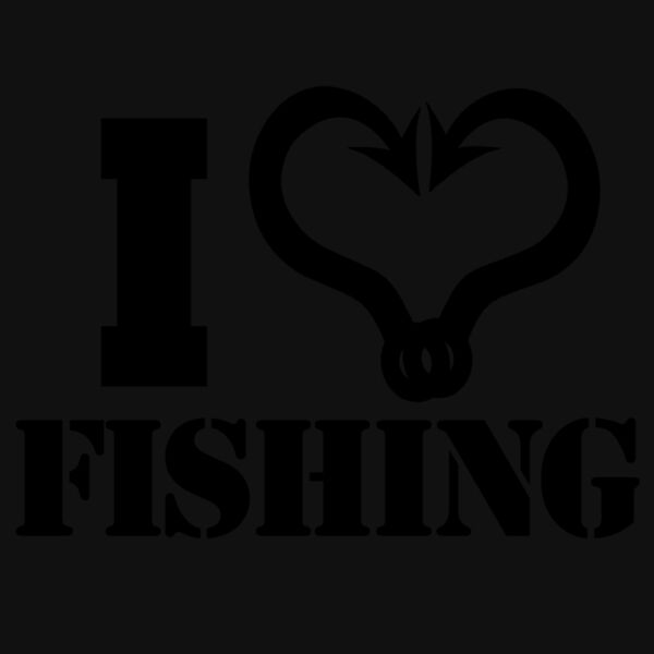 02 I heart fishing black Thumbnail