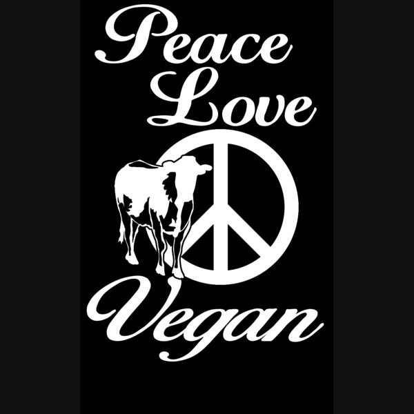 05 peace love vegan blackback Thumbnail