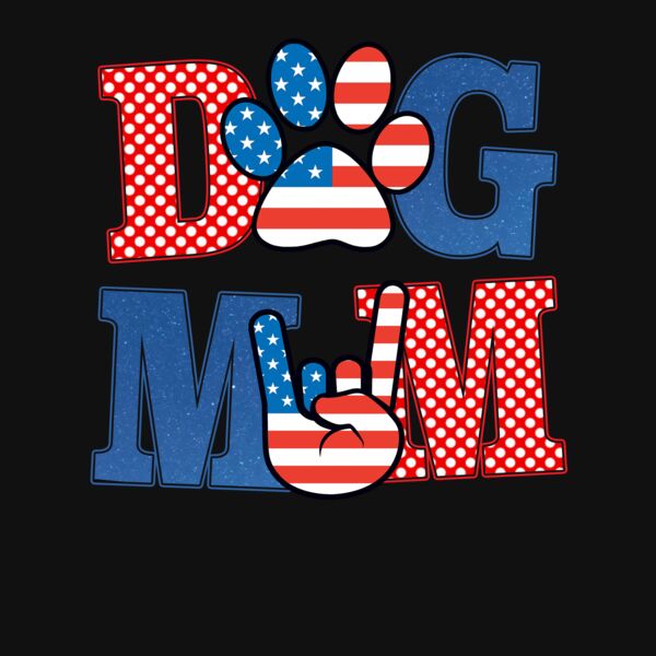 American Dog Mom T Shirt Thumbnail