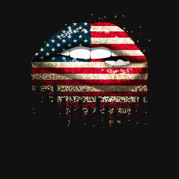 American Lips Crew Neck T Shirt Thumbnail