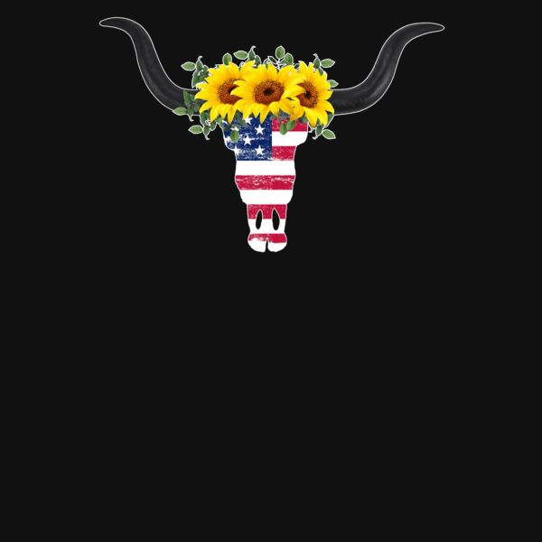 Sunflower Crown American Skull Tank Top Thumbnail