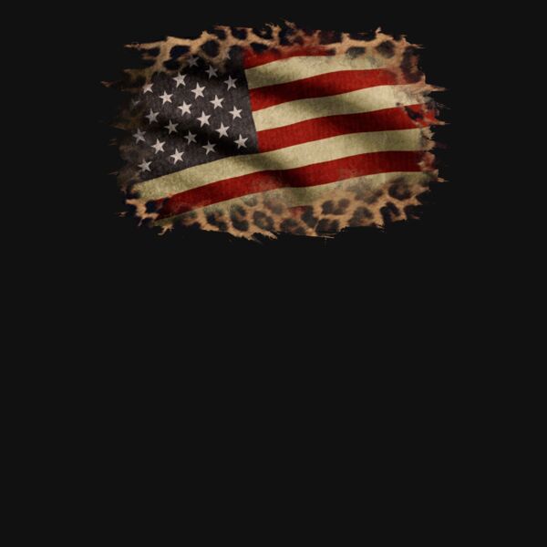 Leopard American Flag Slouchy Tank Thumbnail
