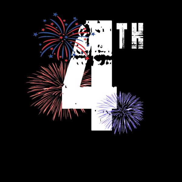 4th Fireworks Crew Neck T Shirt Thumbnail