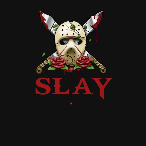 Halloween Slay Jason Mask Fleece Hoodie Thumbnail