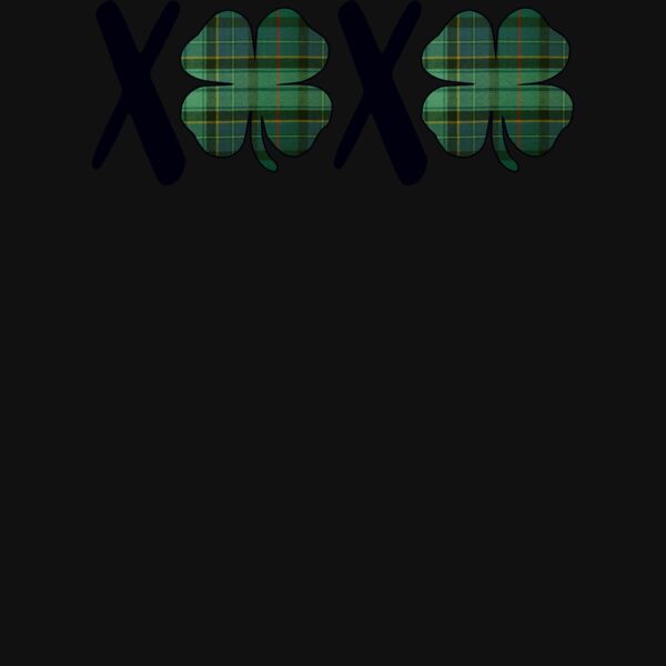 St Patrick s Day Plaid XO Curvy V Neck Thumbnail