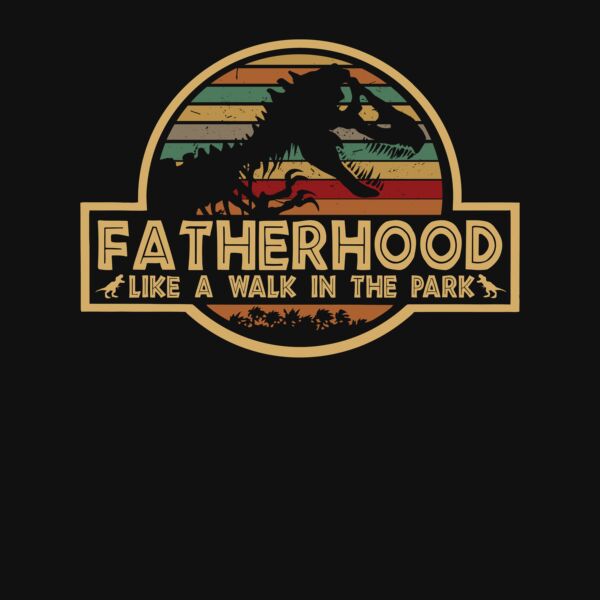 Fatherhood Like a Walk in the Park Crew Neck T Shirt Thumbnail