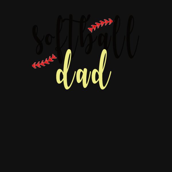 Softball Dad Crew Neck T Shirt Thumbnail