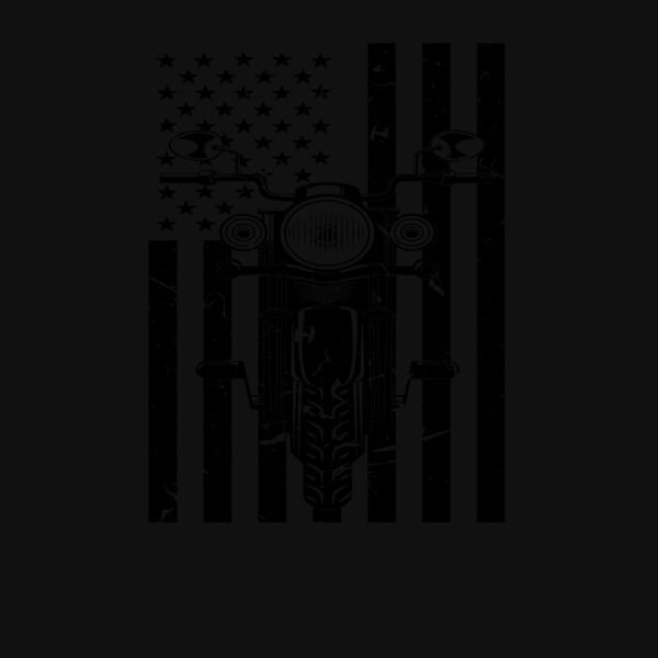 Motorcycle Flag Crew Neck T Shirt Thumbnail