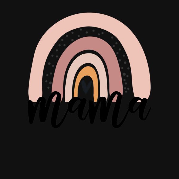 Mama Rainbow Pink Crew T Shirt Thumbnail