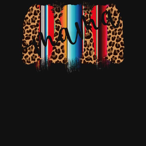 Leopard and Serape Mama V Neck Thumbnail