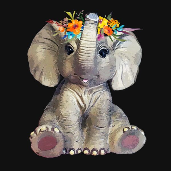 Boho Elephant Kids T Shirt Thumbnail