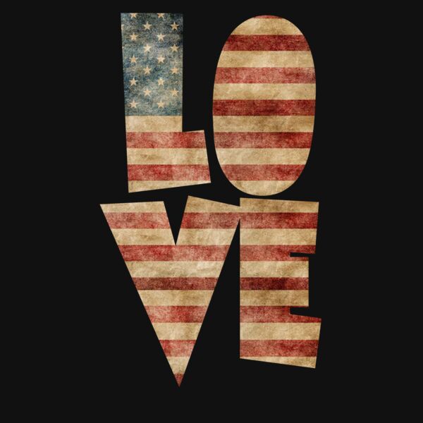 USA Love T Shirt Thumbnail