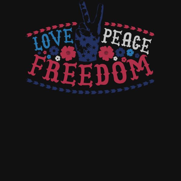 Love Peace Freedom Curvy Collection V Neck Thumbnail