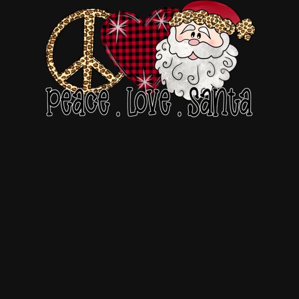 Peace Love Santa V Neck Thumbnail