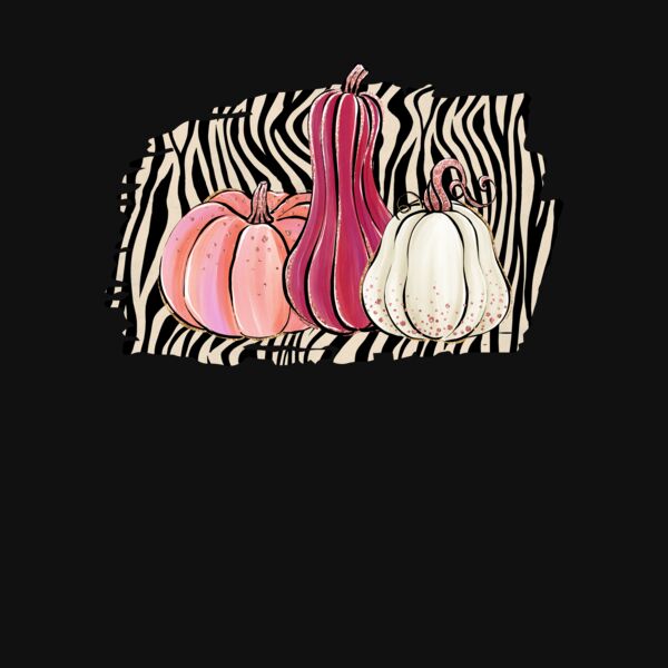 Zebra Print Pumpkins Drop Sleeve Sweatshirt Thumbnail