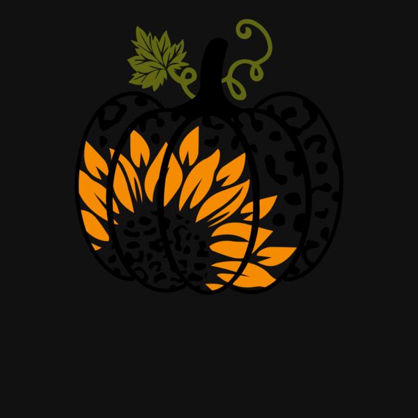 Leopard Sunflower Pumpkin Fleece Hoodie Thumbnail