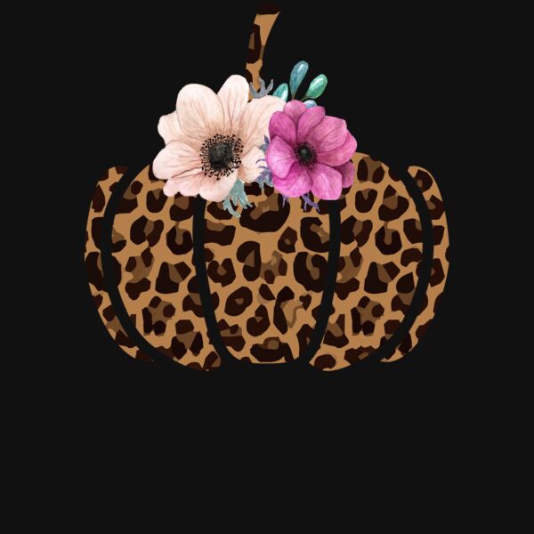 Leopard Pumpkin V Neck Thumbnail