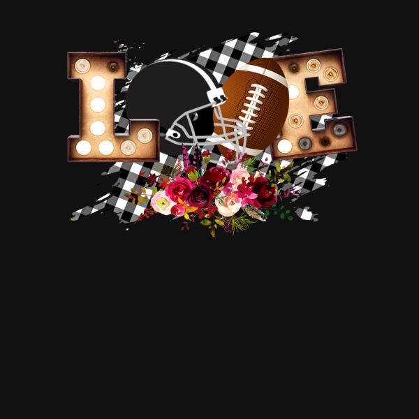 Love Fall Football Crew Neck T Shirt Thumbnail