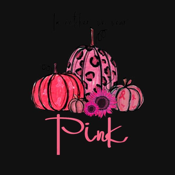 Breast Cancer Awareness Pumpkins Crew New T Shirt Thumbnail