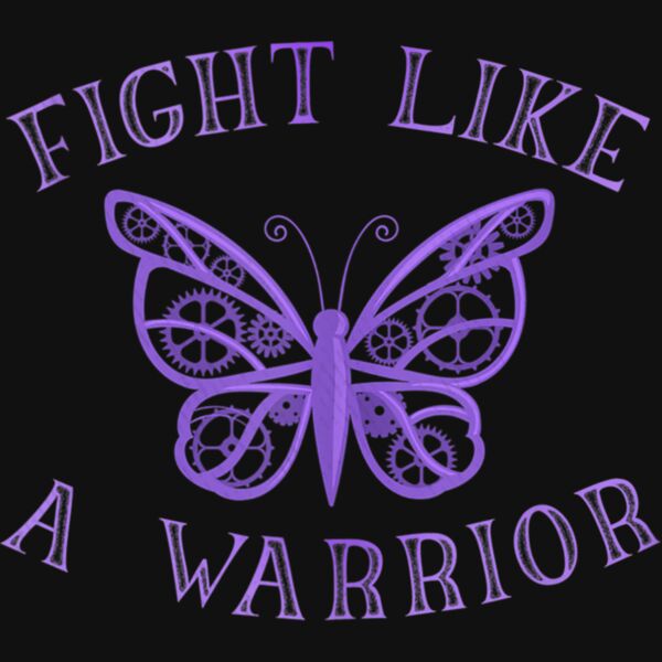 Purple Butterfly Fibro Migraine Lupus Warrior Awareness Tank Top Thumbnail