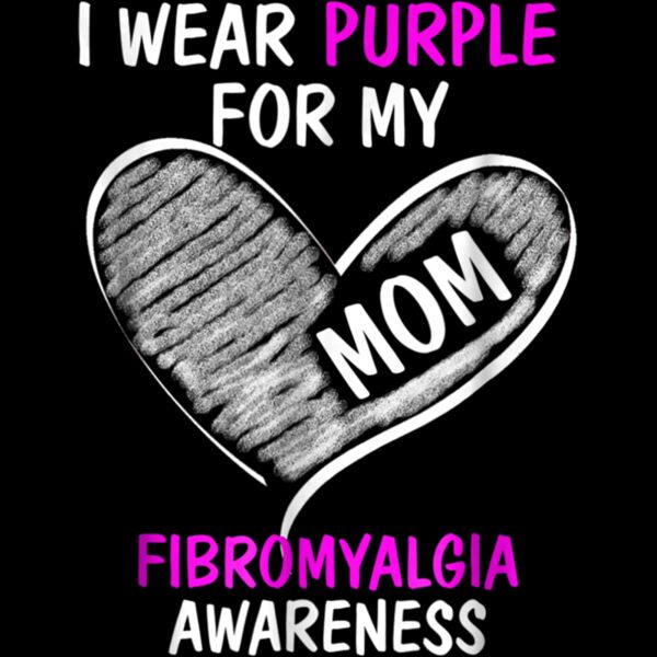 I Wear Purple For My Mom Fibromyalgia Awareness T Shirt Thumbnail