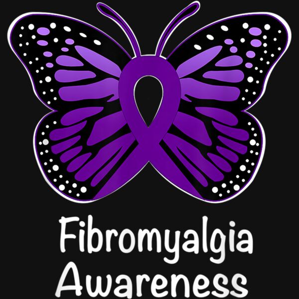 Fibromyalgia Awareness Warrior Support Purple Ribbon T Shirt Thumbnail