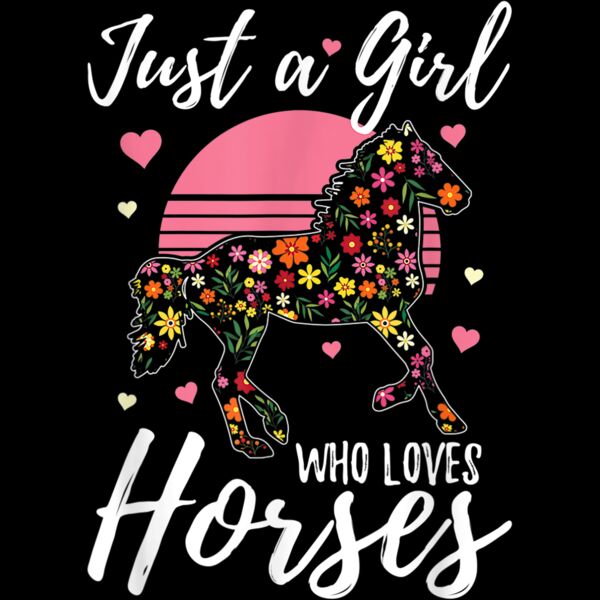 Just A Girl Who Loves Horses Shirt Women Horseback Riding T Shirt Thumbnail