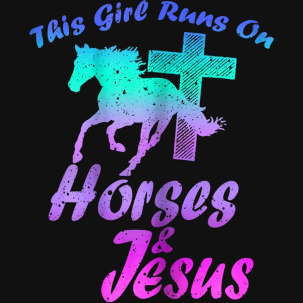 This Girl Runs On Horses  Jesus Tshirt Horse Lover Gifts Thumbnail