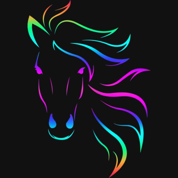 Horse Lovers Horseback Riding Equestrian Colorful T Shirt Thumbnail