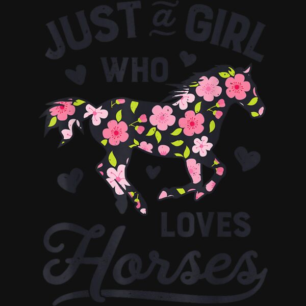 Just A Girl Who Loves Horses Women Horse Horseback Riding T Shirt Thumbnail