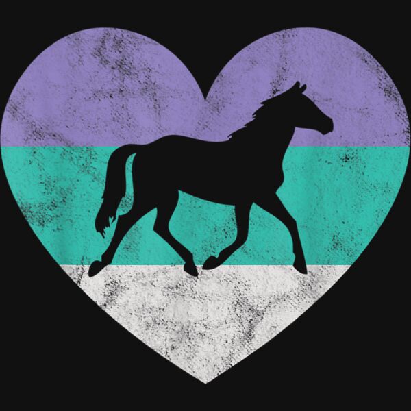 Horse Gift Shirt For Women  Girls Retro Vintage Cute Thumbnail