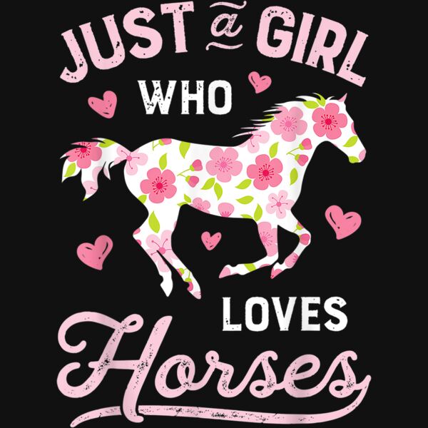Just A Girl Who Loves Horses Shirt Horse Riding Women Gifts T Shirt Thumbnail
