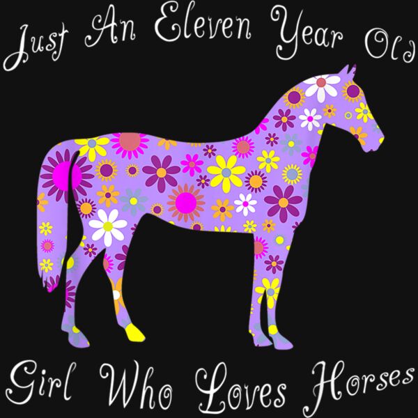 11 Year Old Horse Lover Gifts  Girls 11th Birthday Horse T Shirt Thumbnail