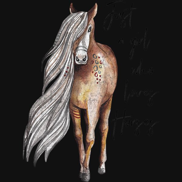 Just a Girl Who Loves Horses   Horse Lover T Shirt Premium T Shirt Thumbnail