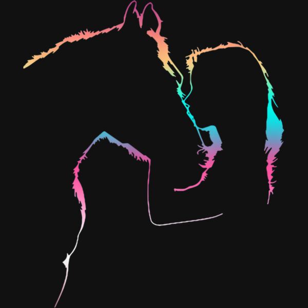 Girl Kissing Her Horse Lover Top Equestrian Country Girls T Shirt Thumbnail