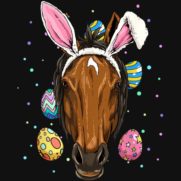 Easter Bunny Horse Funny Easter Horse Lover T Shirt Thumbnail