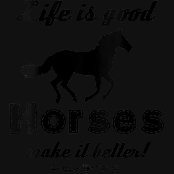Womens Life Is Good Horses Make It Better T Shirt Horse Lover Tee V Neck T Shirt Thumbnail