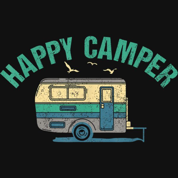Happy Camper Perfect Family Gift Camping T Shirt Thumbnail