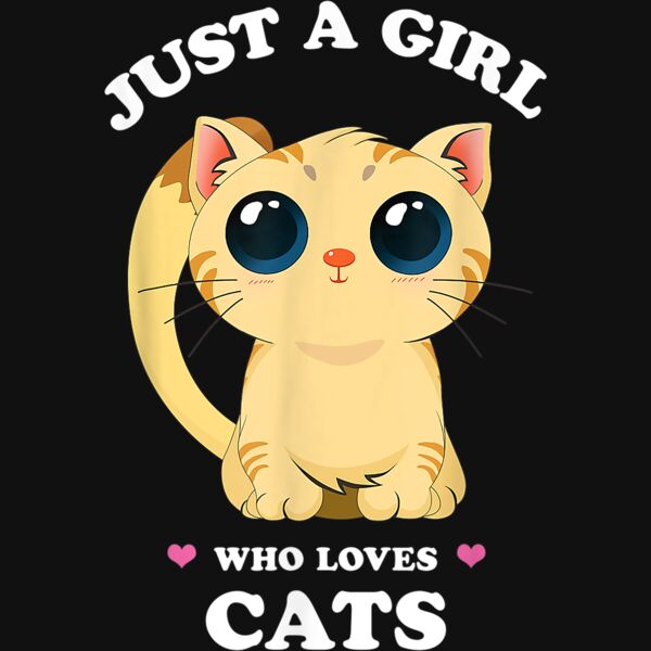 Just a Girl who Loves Cats   Funny Spirit Animal gift T Shirt 1 Thumbnail