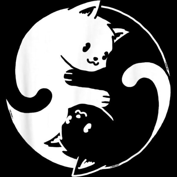 Yin Yang Cat Shirt I Love Cats Gift for Cat Lover Yoga Cat T Shirt Thumbnail