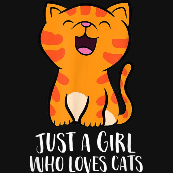 Just a Girl Who Loves Cats T Shirt Thumbnail