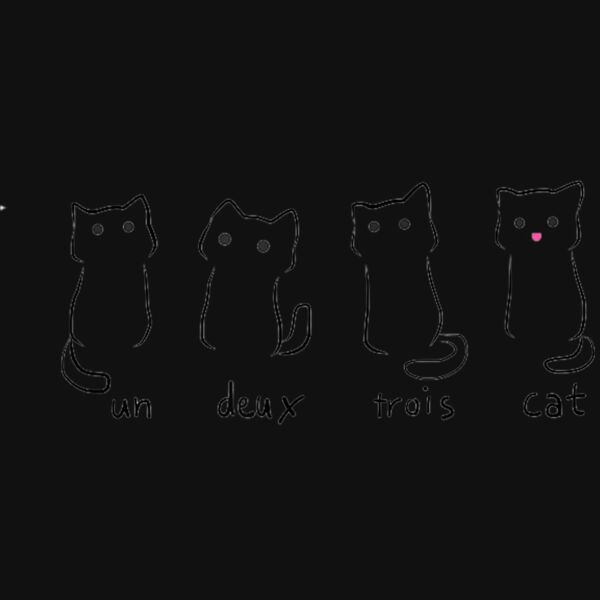 Un Deux Trois Cat T Shirt Thumbnail