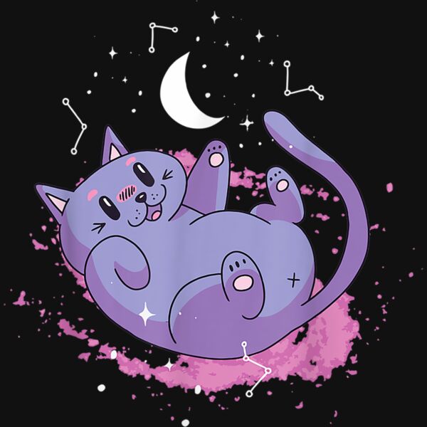 Cute Cat Kitty Kitten Space T Shirt Thumbnail