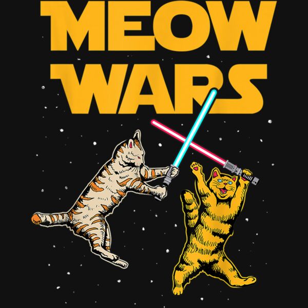 Meow Wars   Funny Cat Lover Gift T Shirt Thumbnail